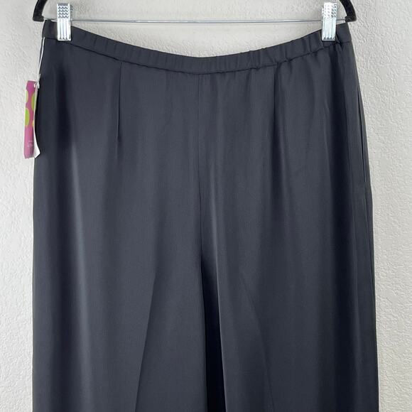 Kathy Levine by Request Black Straight Dress Slacks Pants Lined New Petite Large - Picture 7 of 13